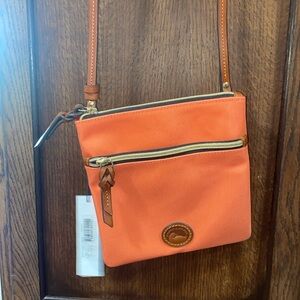 Burnt orange leather crossbody Dooney and Bourke